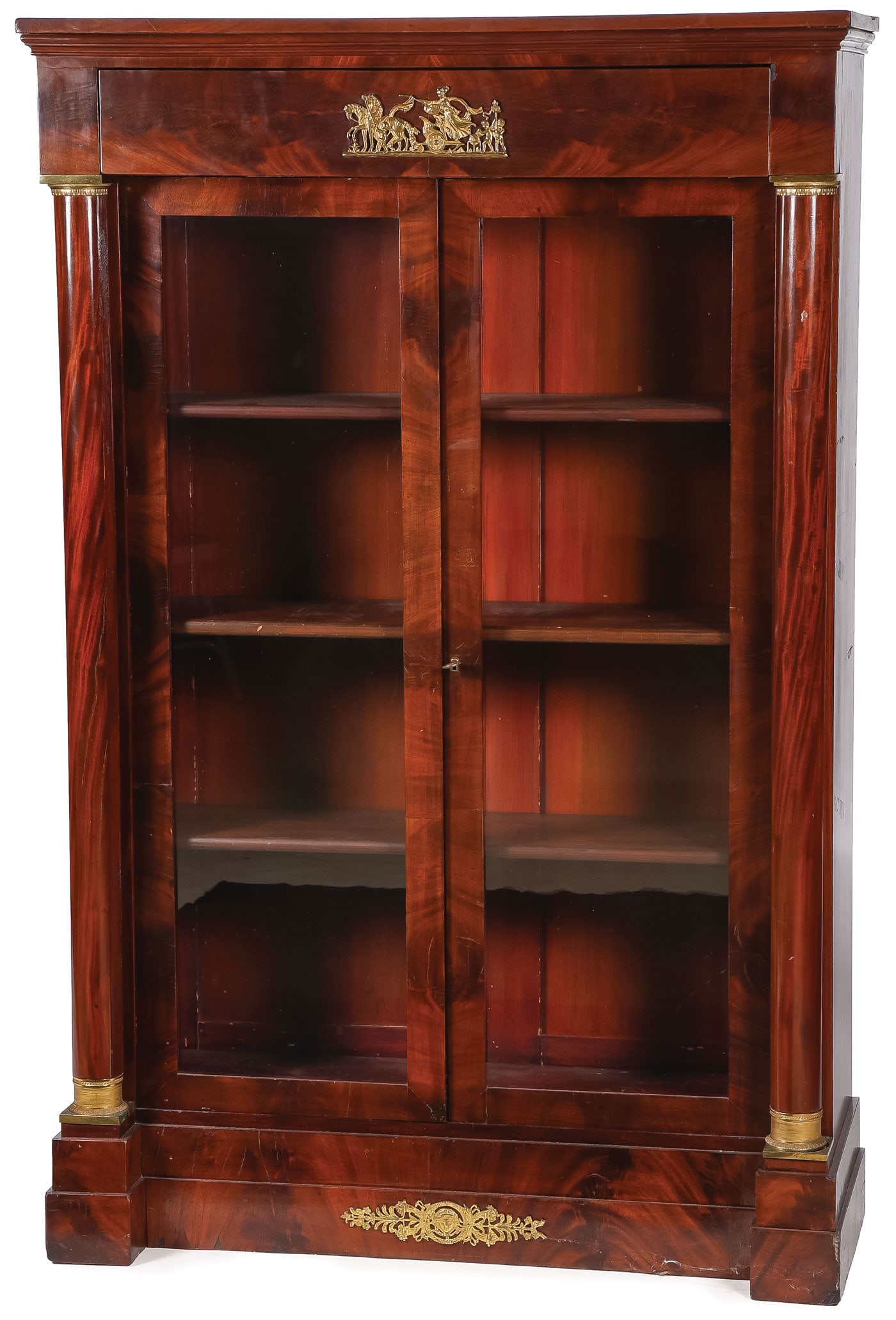 FRENCH EMPIRE MAHOGANY CABINET (1 of 3)