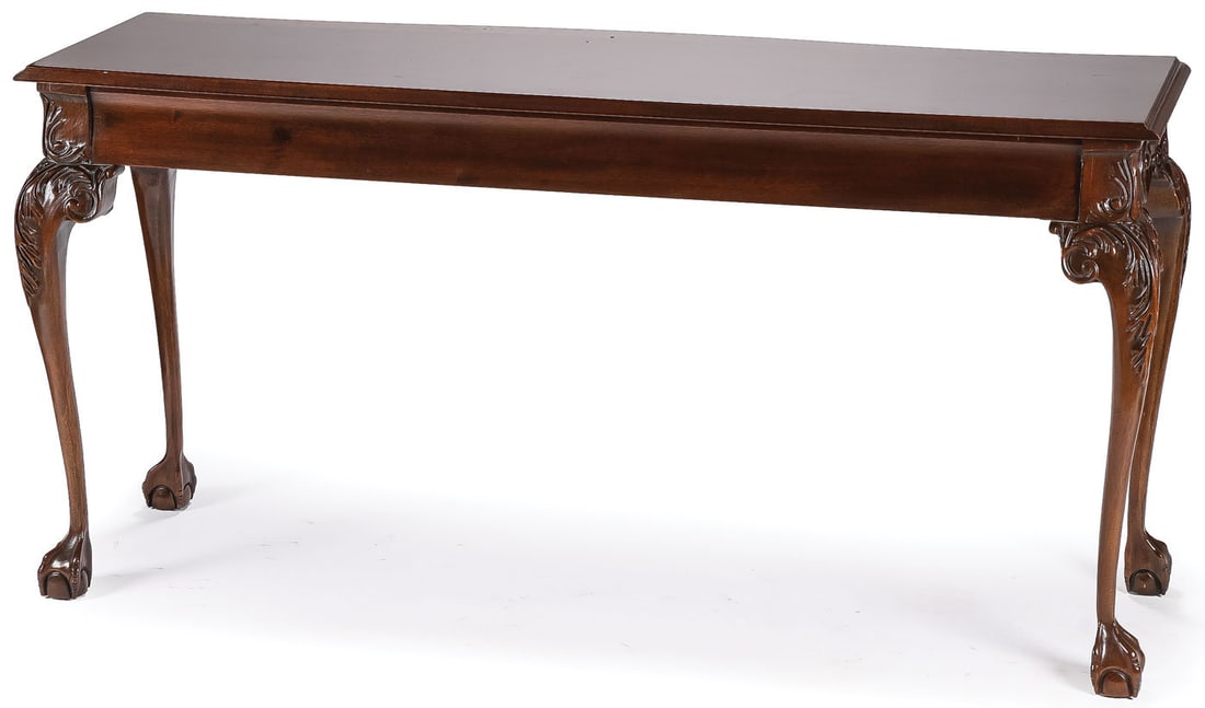 ROCOCO REVIVAL CARVED CONSOLE TABLE - 2