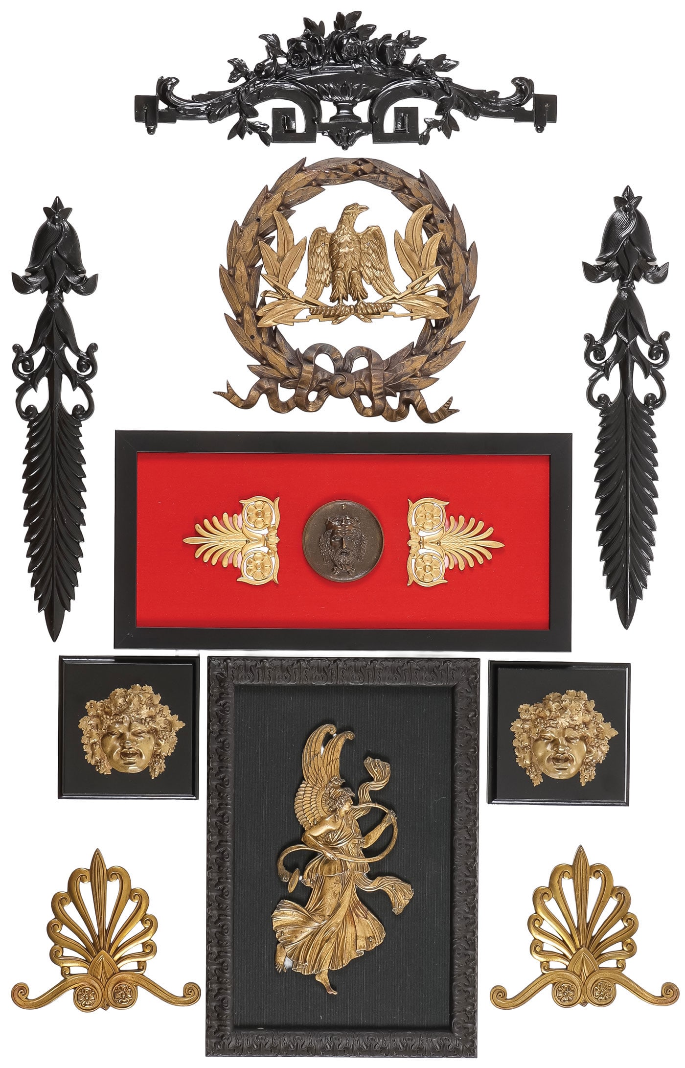 GROUP OF VINTAGE FURNITURE ORNAMENTATION (1 of 1)