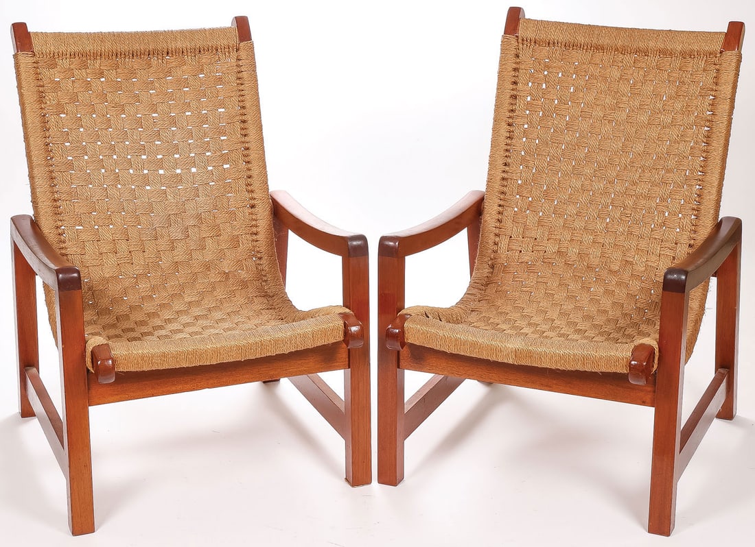 PR OF TEAK LOUNGE CHAIRS ATTRB TO VAN BEUREN (1 of 2)