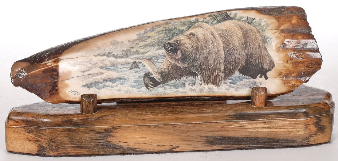 EXCEPTIONAL MATTHEW STOTHART SCRIMSHAW (1 of 4)