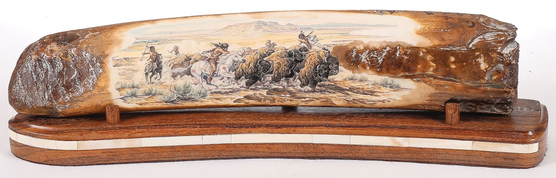 MASSIVE MATTHEW STOTHART SCRIMSHAW (1 of 4)