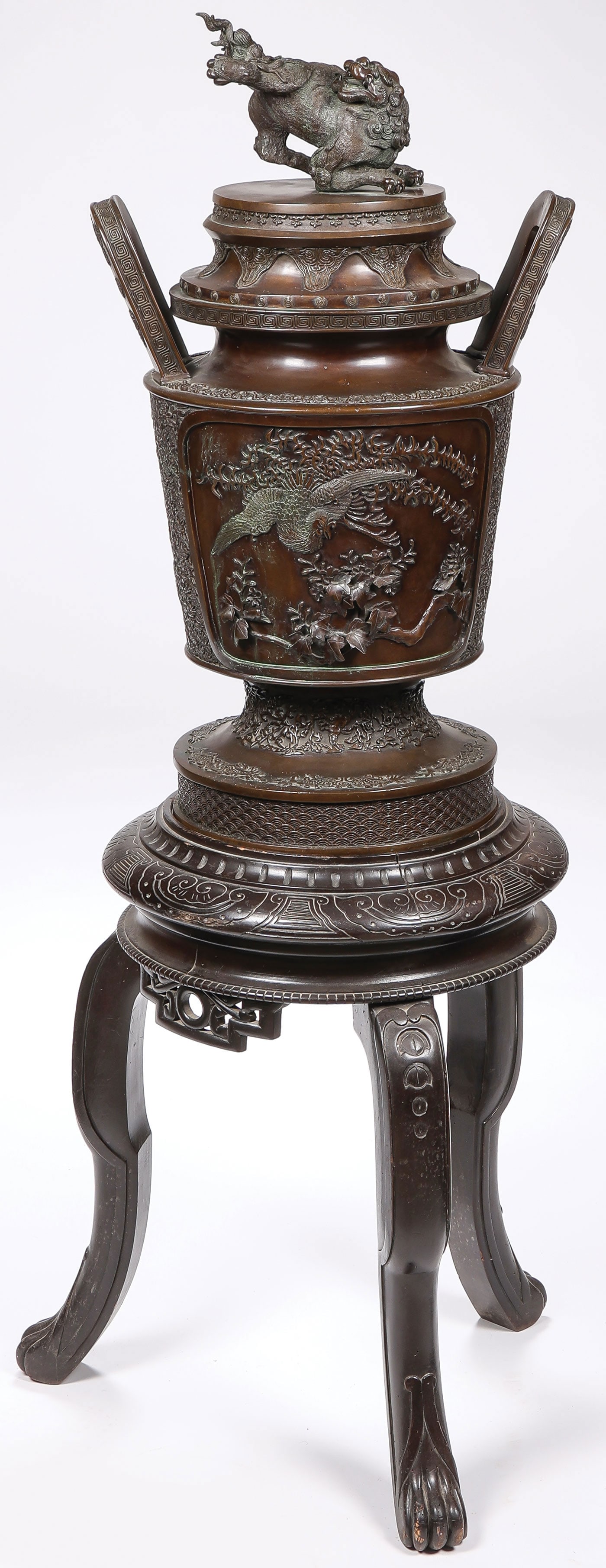 IMPRESSIVE JAPANESE BRONZE KORO, MEIJI (1 of 2)