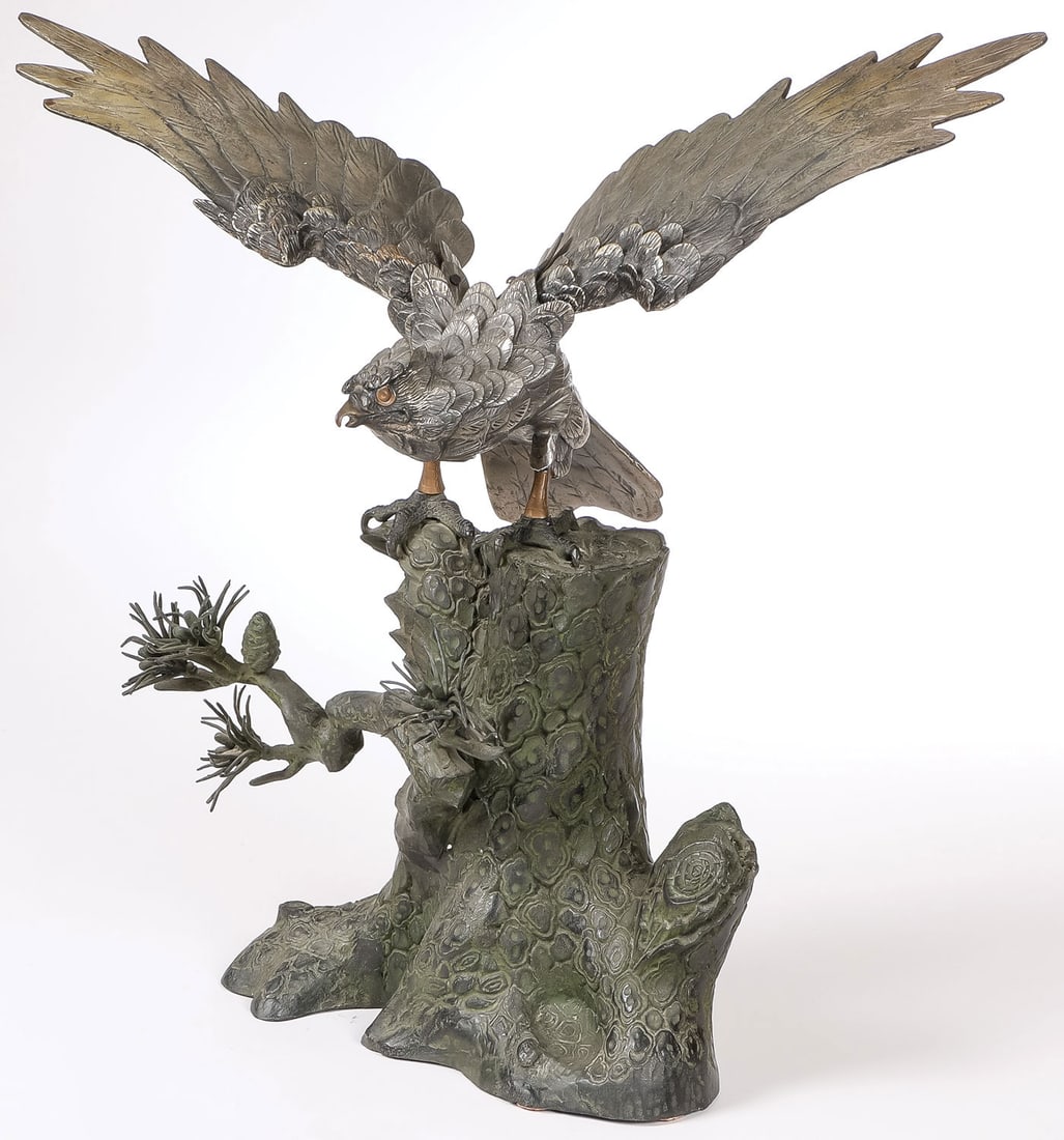 A JAPANESE BRONZE EAGLE (1 of 7)