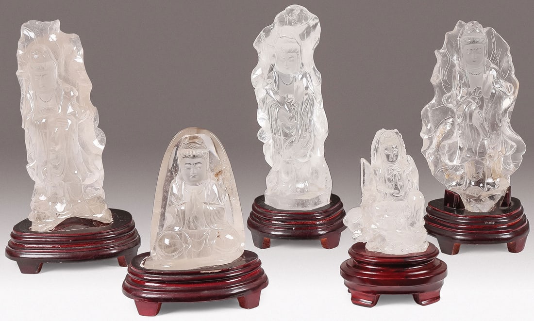 CHINESE CARVED ROCK CRYSTAL GROUP (1 of 2)