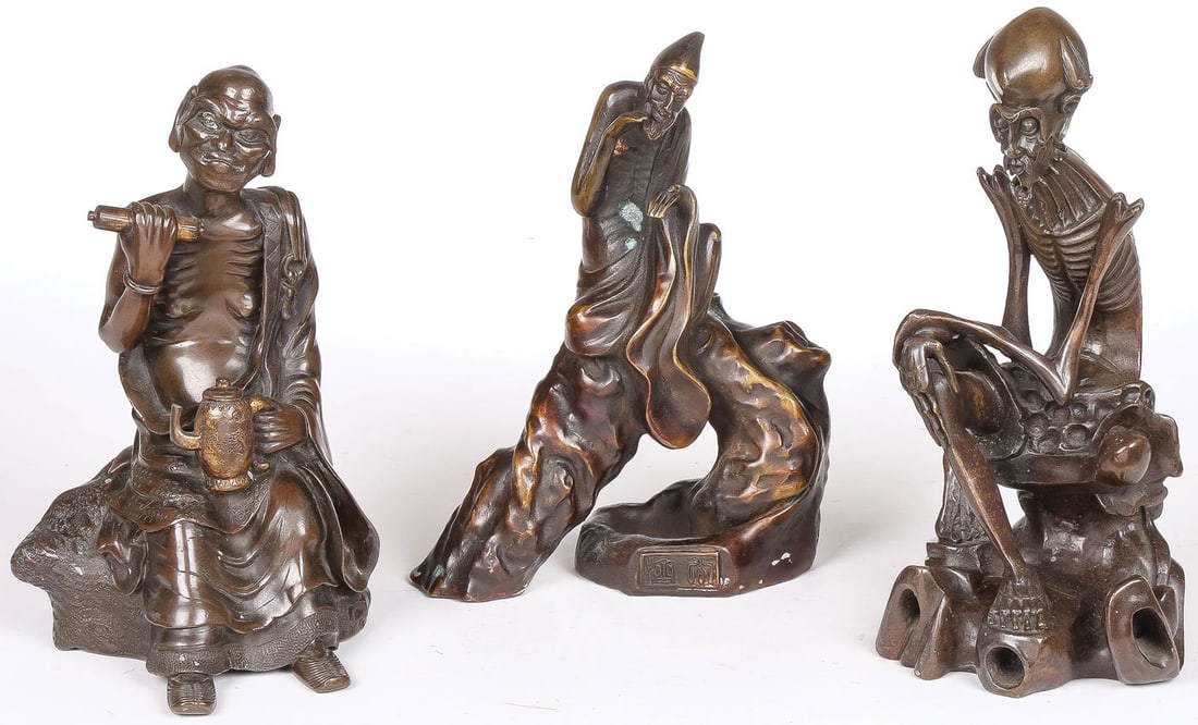 3 CHINESE BRONZE FIGURES (1 of 3)