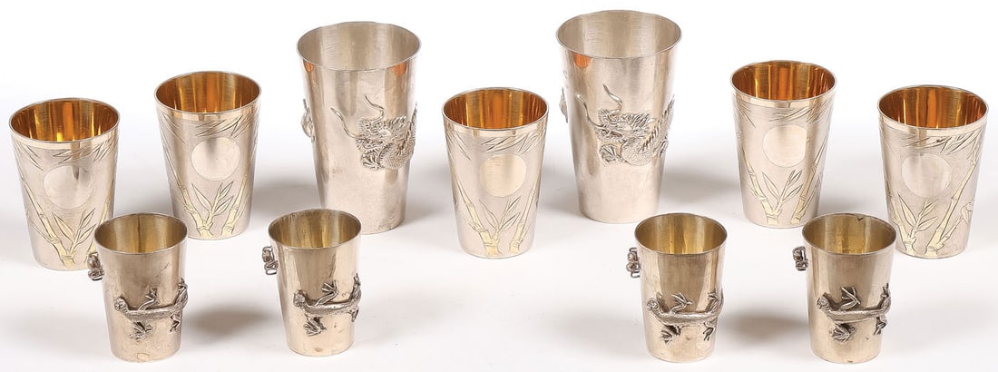 ASIAN SILVER BEAKERS (1 of 8)