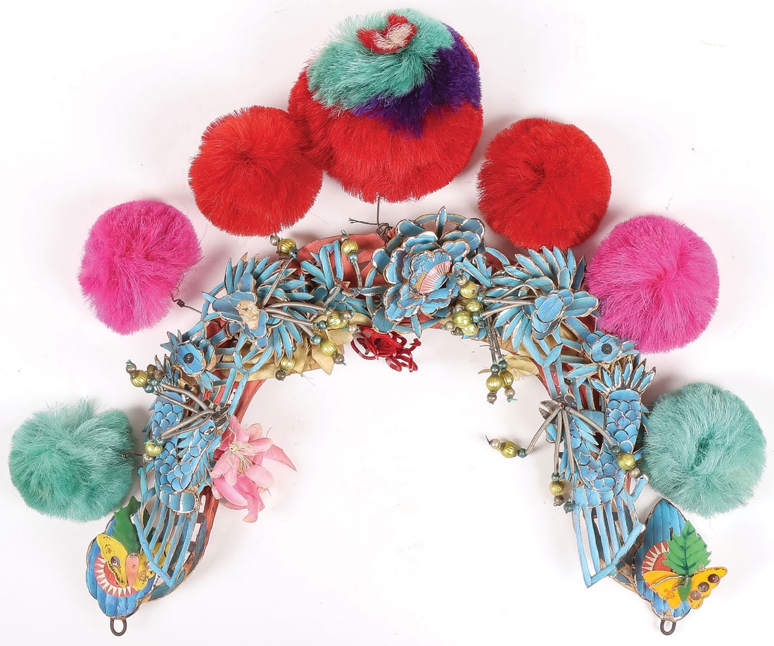 ELABORATE CHINESE KINGFISHER HEADDRESS (1 of 2)