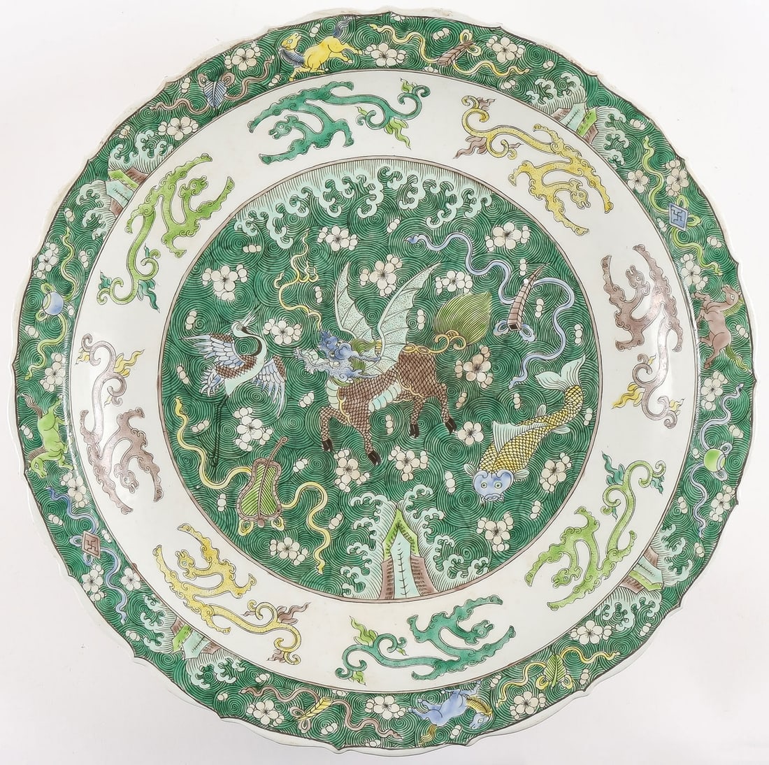 LARGE CHINESE ENAMELED CHARGER (1 of 3)