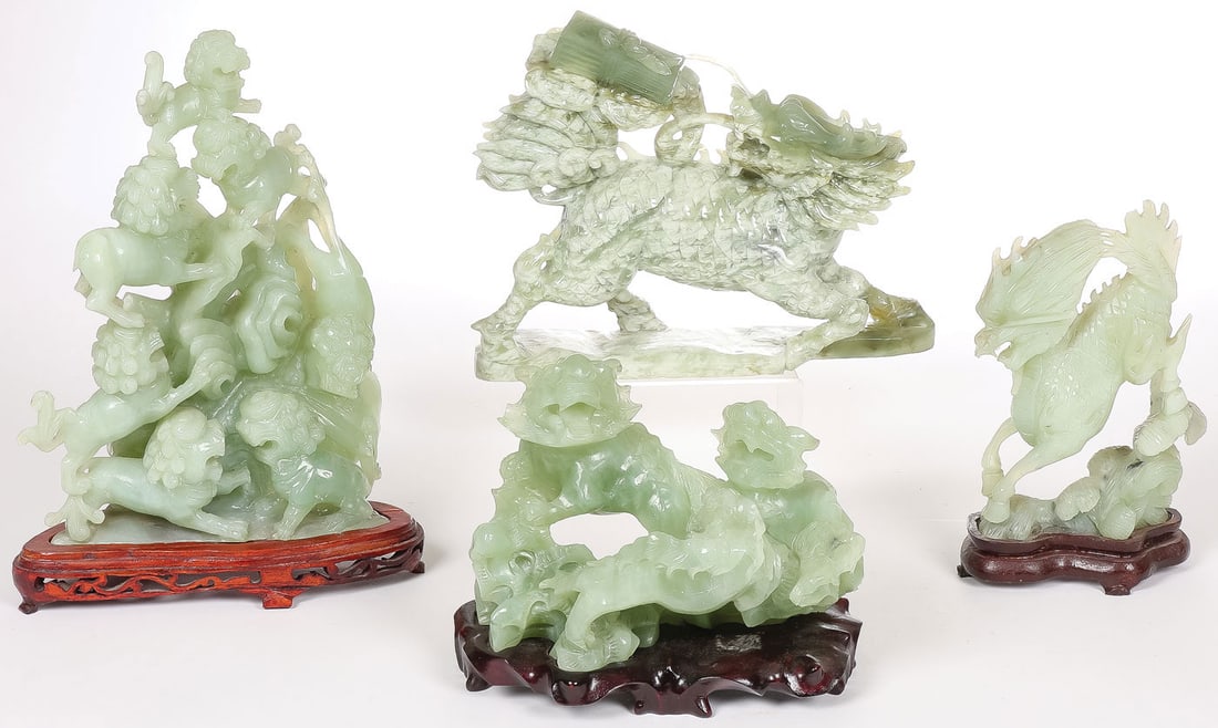 CHINESE CARVED JADE AND HARDSTONE (1 of 3)