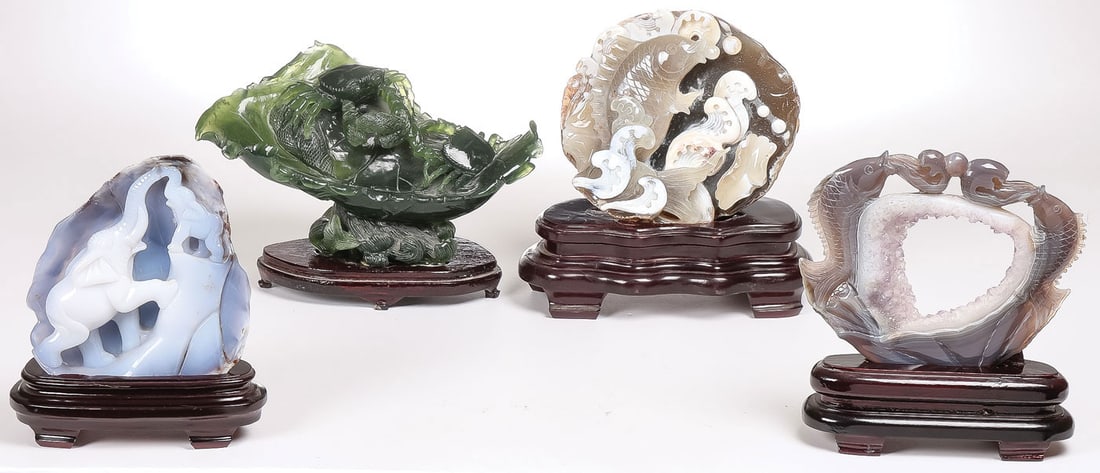 CHINESE CARVED JADE GROUP (1 of 2)