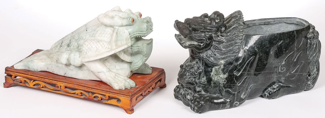 CHINESE CARVED JADE AND HARDSTONE (1 of 3)