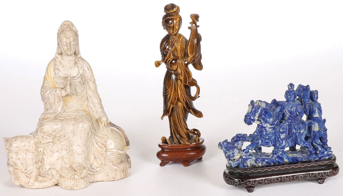 CHINESE CARVED STONE FIGURES (1 of 3)