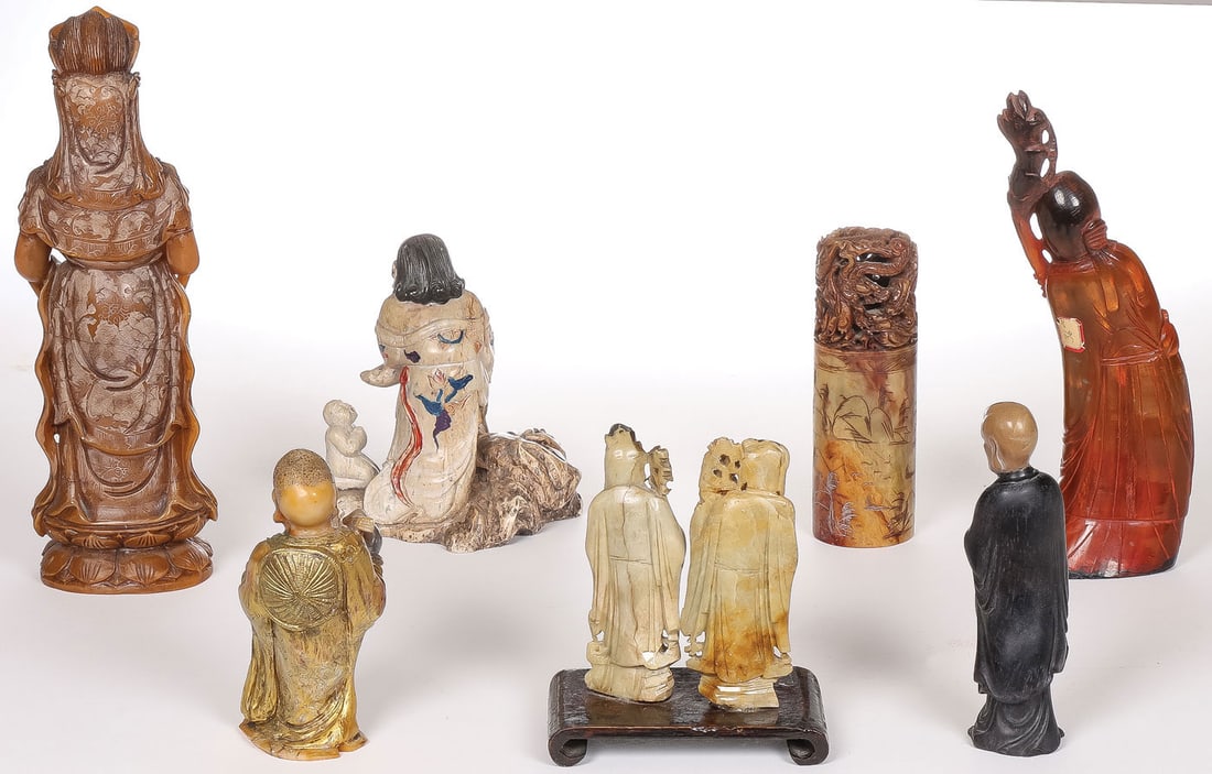 8 CHINESE CARVED OBJECTS - 2