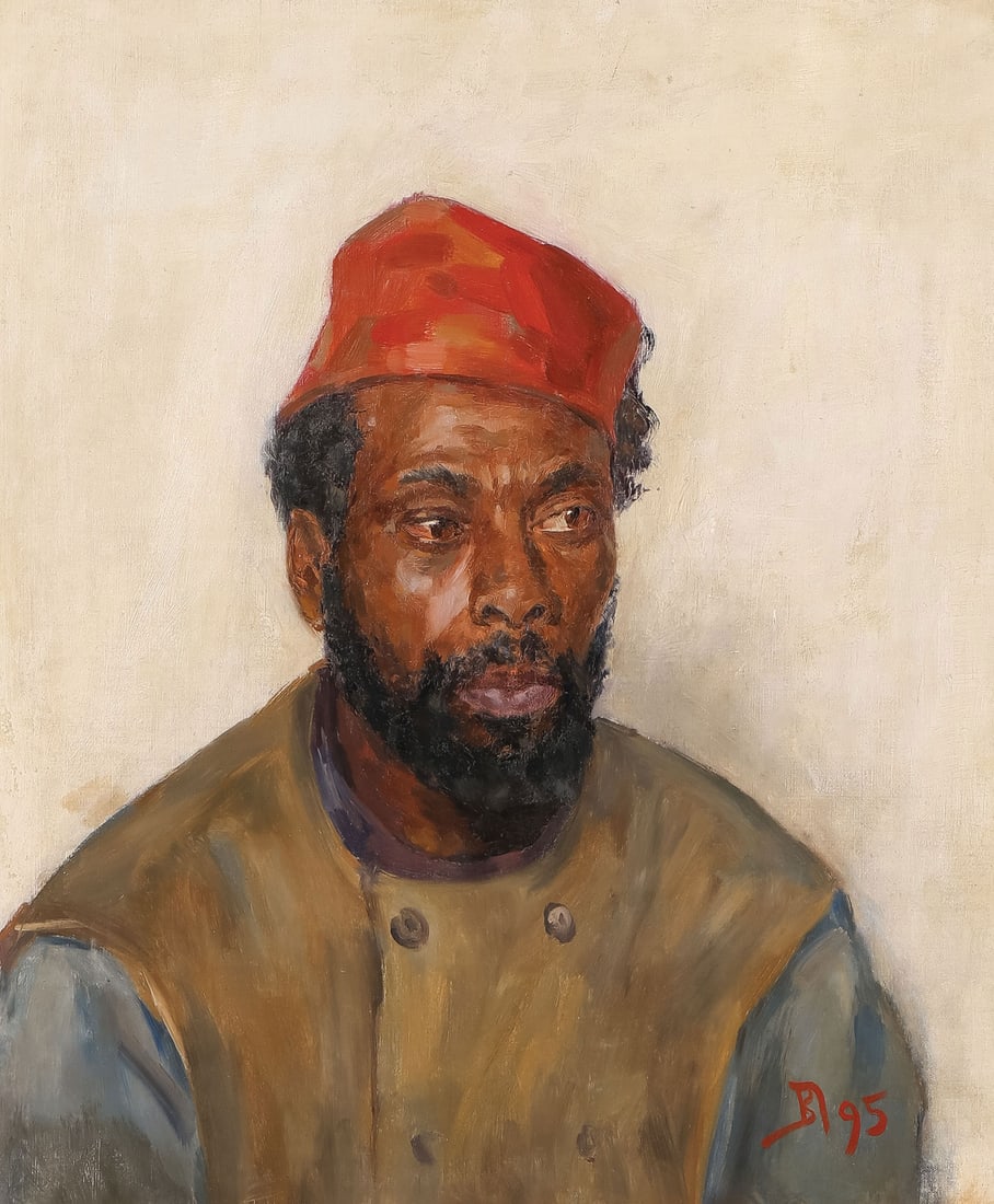 MONOGRAMED PORTRAIT DATED 1895 - 2