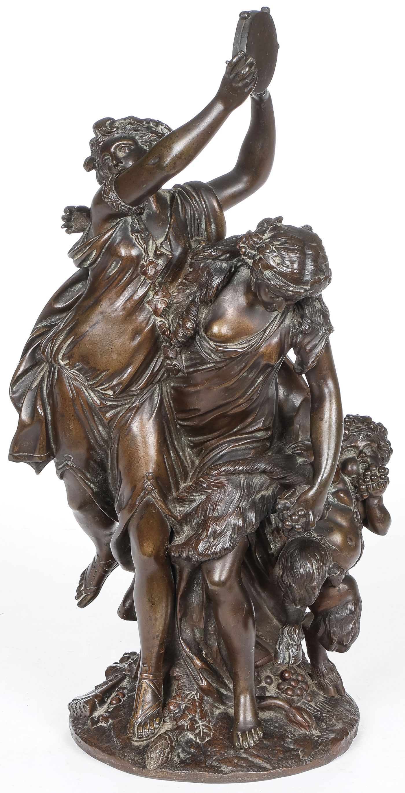 ATTRACTIVE BACCHANAL PATINATED BRONZE (1 of 5)