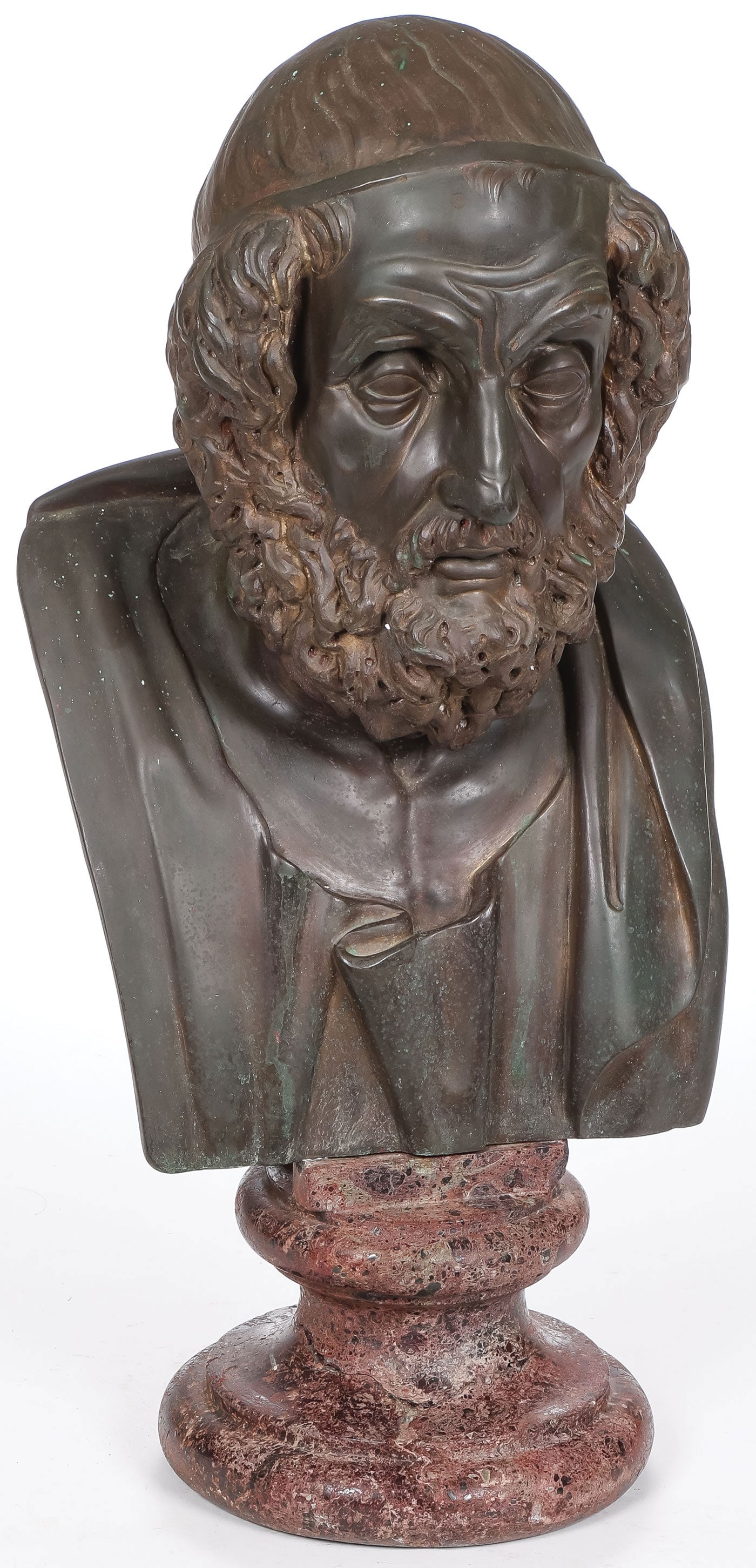 ITALIAN BRONZE BUST OF HOMER (1 of 3)