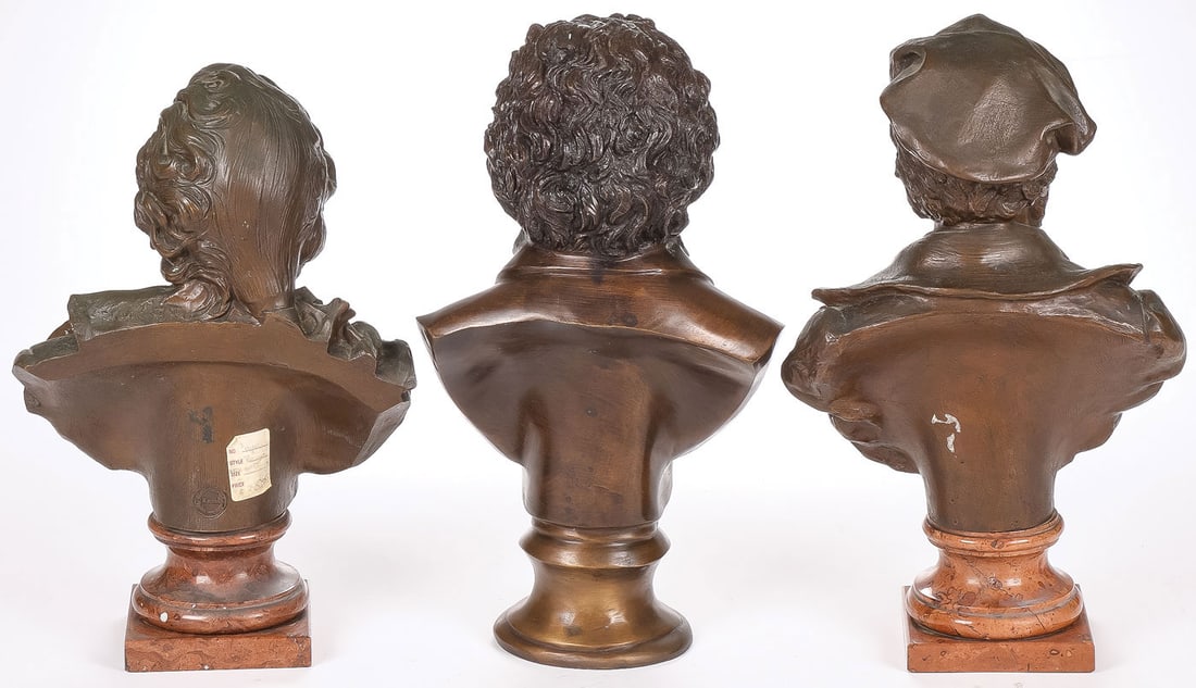 3 BRONZE COMPOSER BUSTS - 2