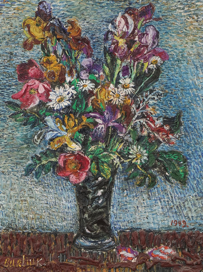 GREAT BURLIUK FLORAL STILL LIFE, 1949 (1 of 4)