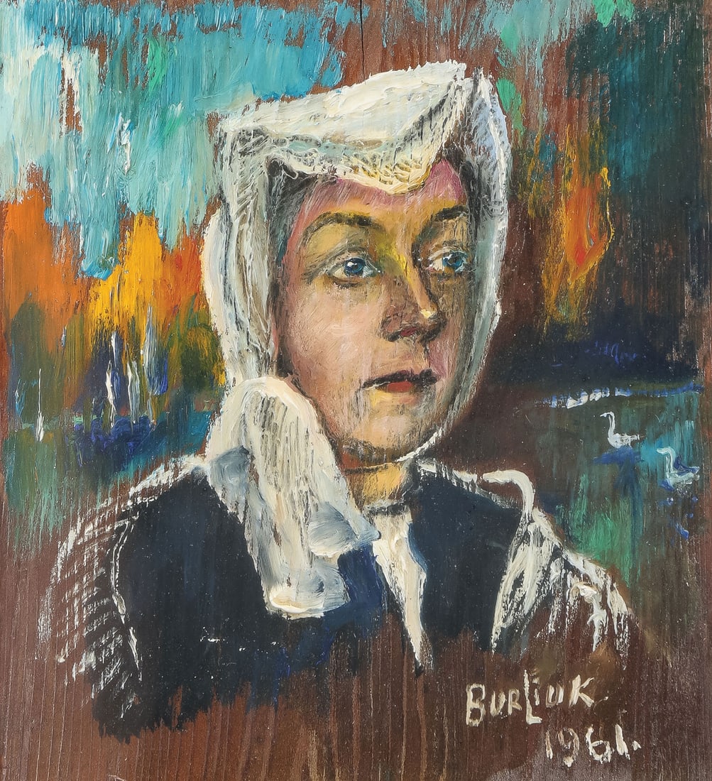 DAVID BURLIUK PORTRAIT OF WIFE, 1961 (1 of 4)