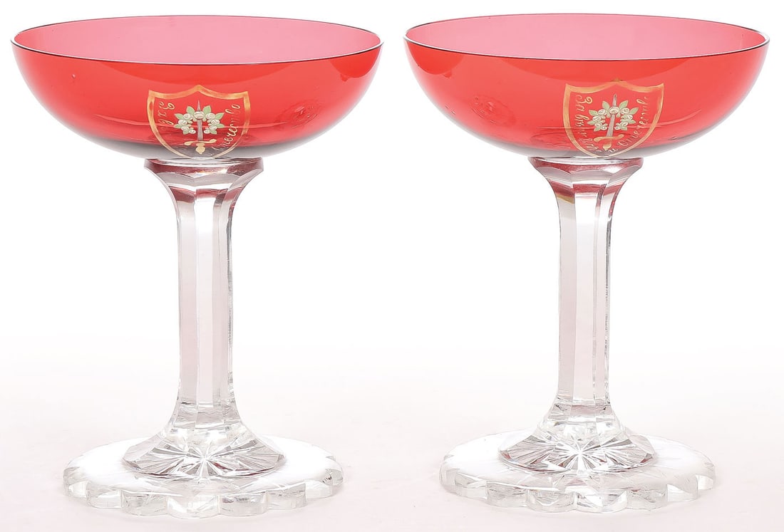 PR RUSSIAN IMPERIAL GLASSWORKS GOBLETS (1 of 1)