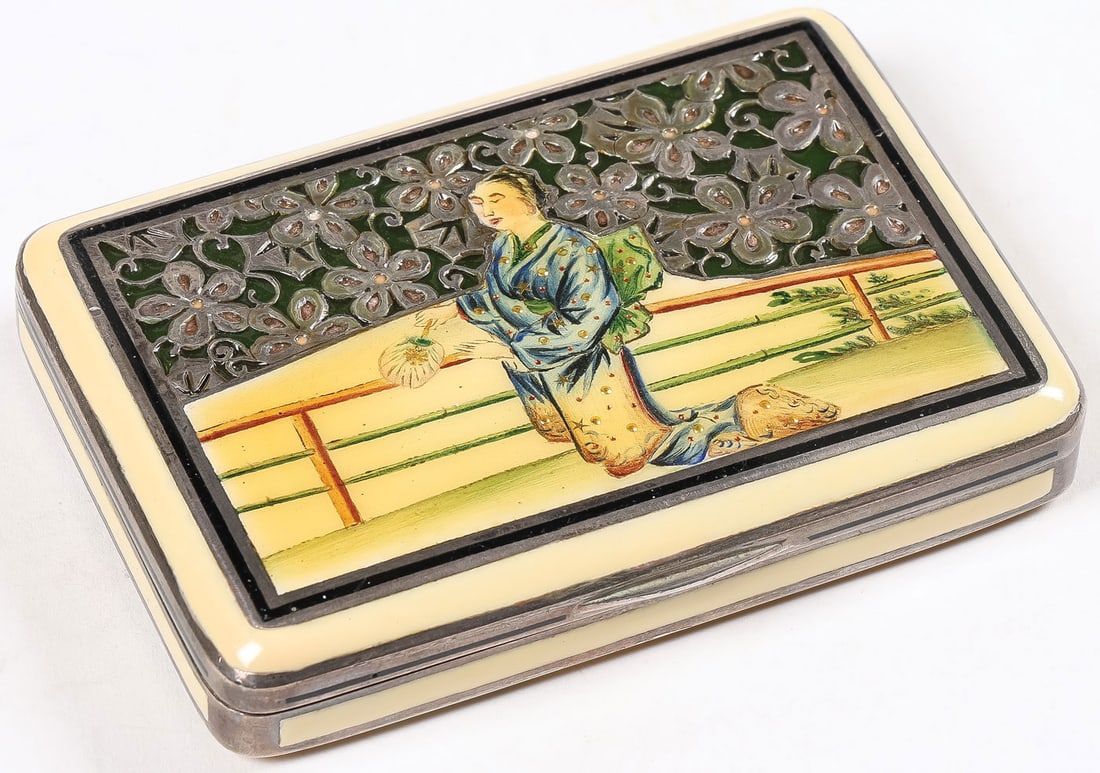 AUSTRIAN CHINOISERIE SILVER & ENAMEL CASE (1 of 5)