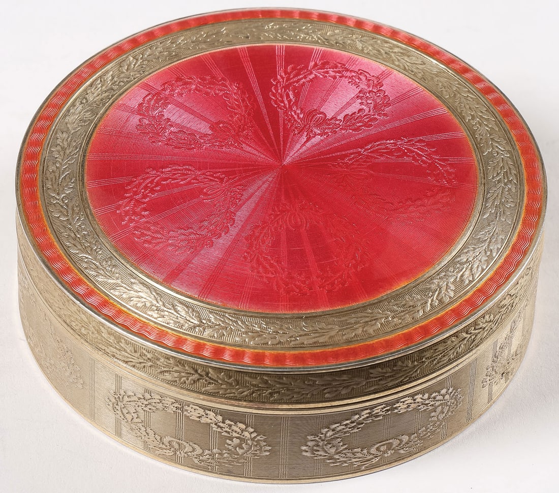 FINE FRENCH SILVER & ENAMEL BOX, C. 1900 (1 of 5)
