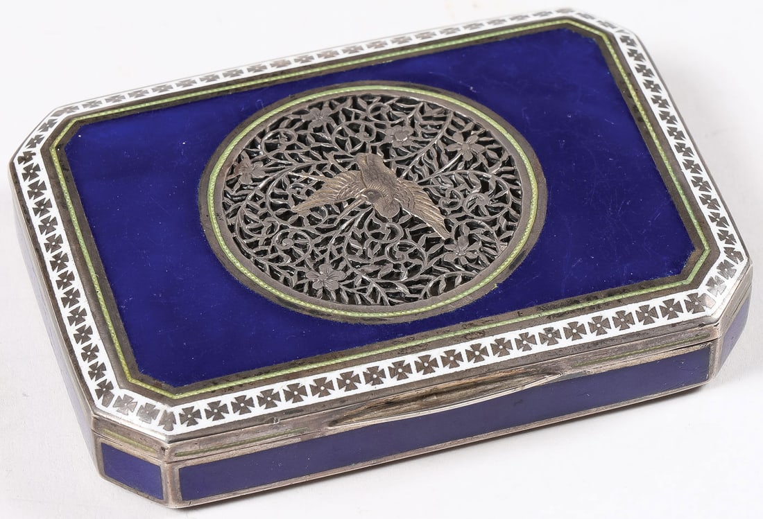 AUSTRIAN SILVER & ENAMELED CASE (1 of 6)