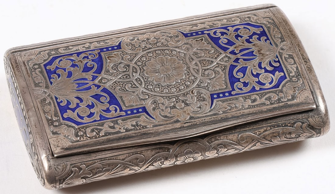 AUSTRIAN SILVER & ENAMEL CIGARETTE CASE (1 of 5)