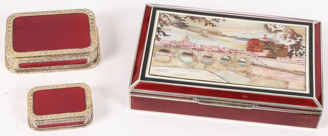 AUSTRIAN & ITALIAN SILVER & ENAMEL BOXES (1 of 8)