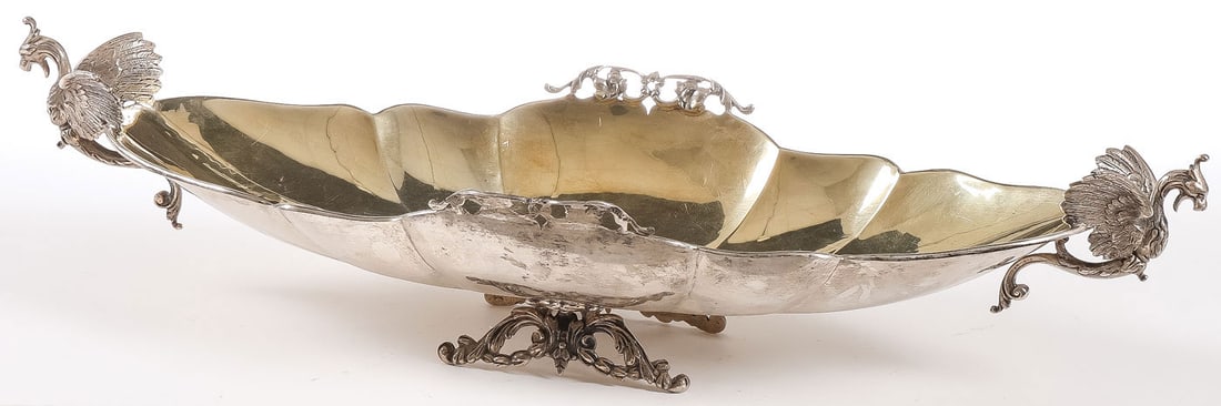 IMPRESSIVE SILVER-GILT CENTER BOWL, C. 1900 (1 of 2)