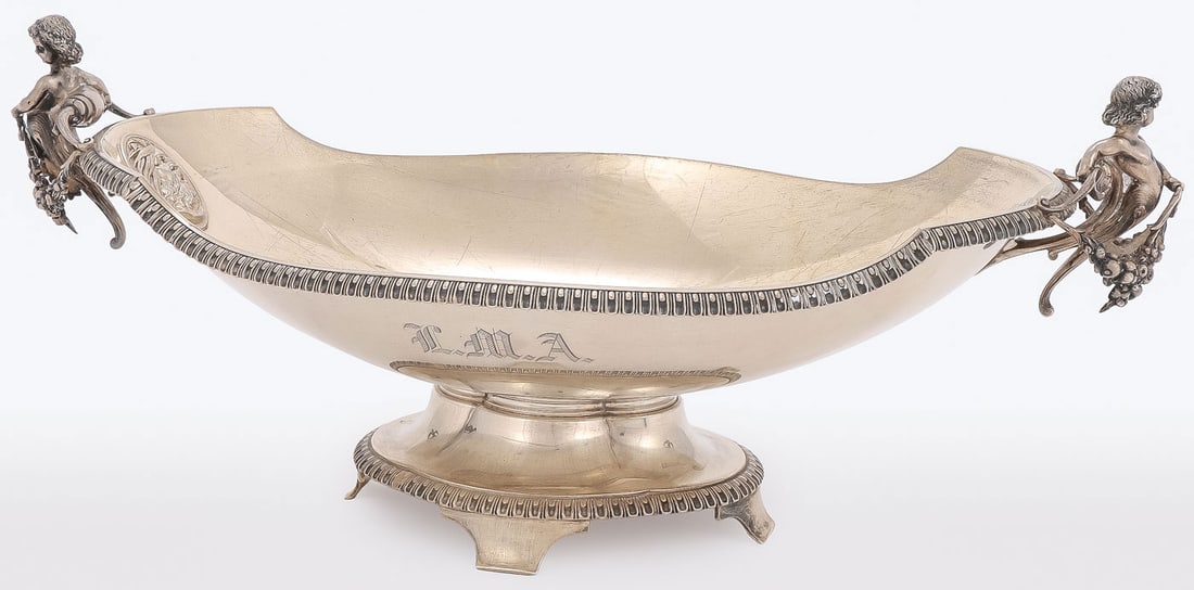 IMPRESSIVE GORHAM SILVER FOOTED BOWL (1 of 6)