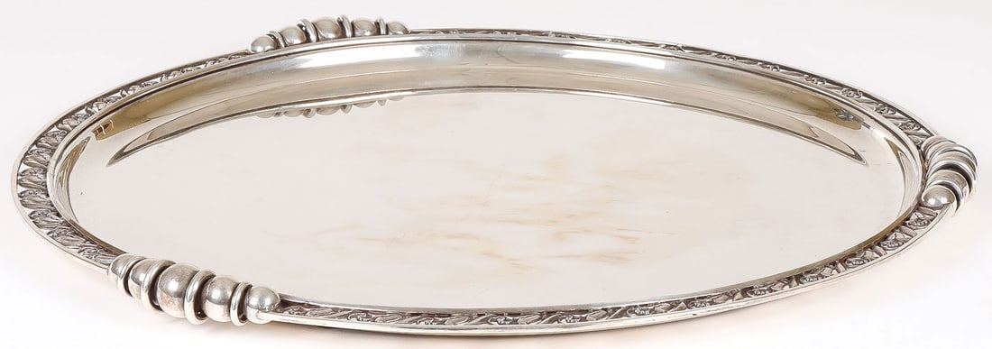 ALPHONSE LAPAGLIA MODERNIST SILVER TRAY (1 of 3)