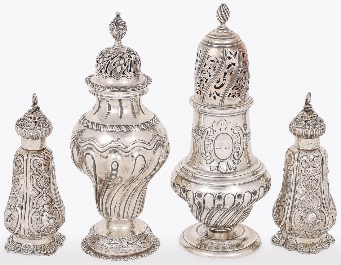SILVER CASTERS AND SHAKERS (1 of 5)