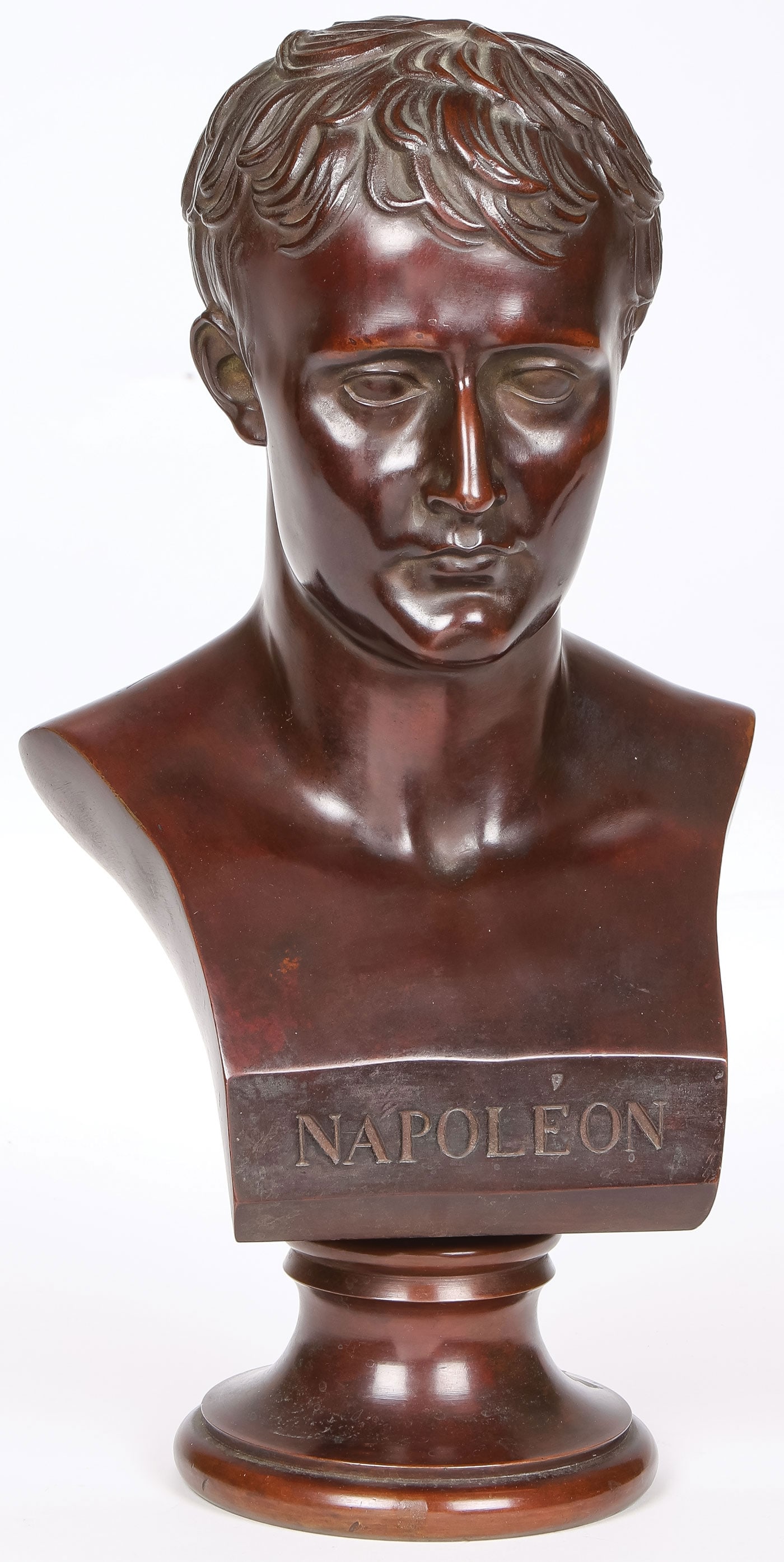 GOOD BRONZE BUST OF NAPOLEAN, 19TH C (1 of 5)