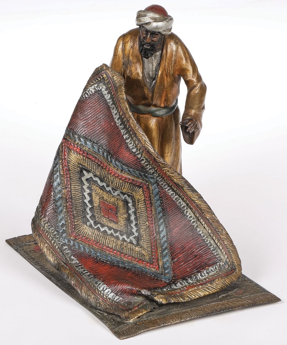 VIENNESE COLD PAINTED BRONZE CARPET SELLER (1 of 5)