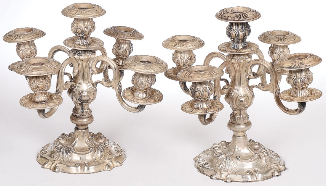 ELABORATE PERUVIAN STERLING CANDELABRA (1 of 3)
