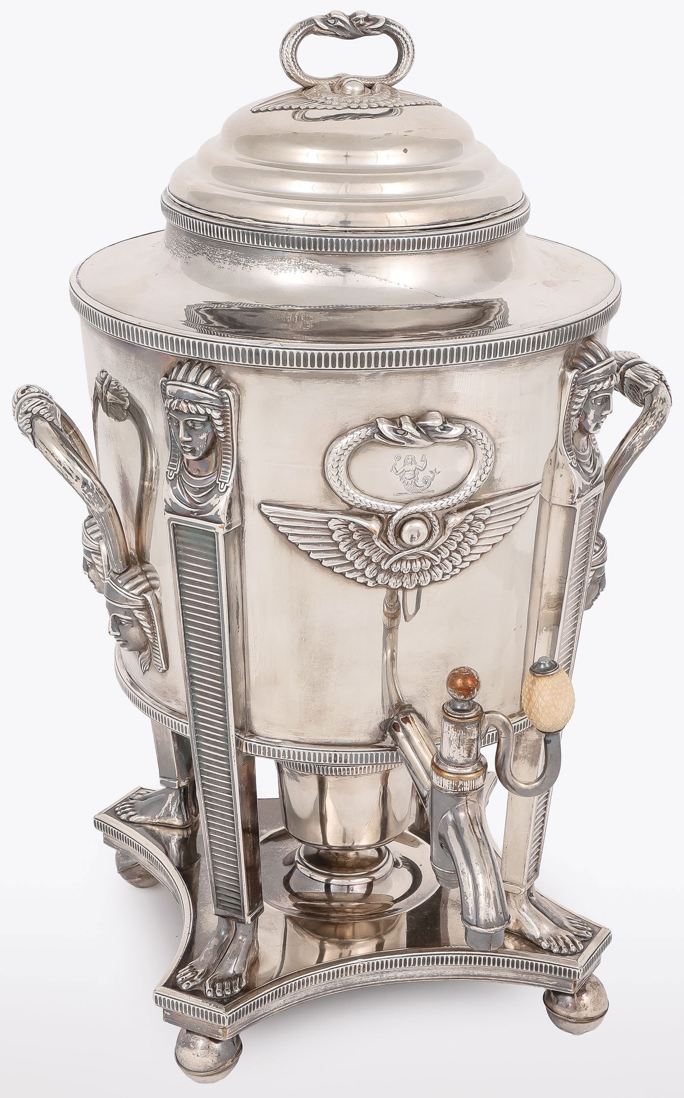 ENGLISH EGYPTIAN REVIVAL HOT WATER URN (1 of 3)