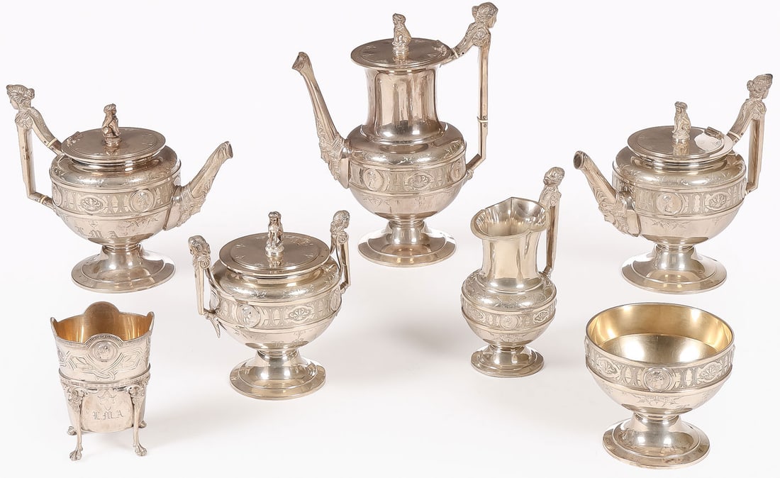 IMPRESSIVE GORHAM NEOCLASSICAL TEA SERVICE (1 of 3)