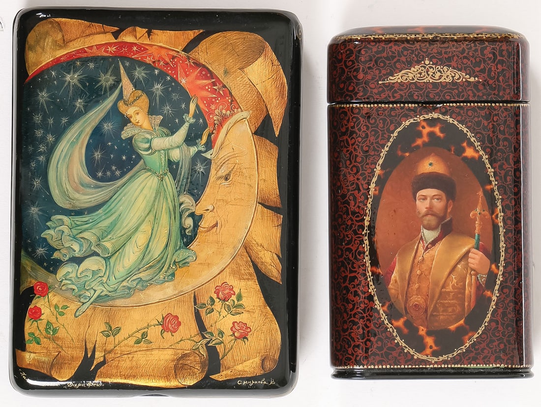 9 RUSSIAN LACQUER BOXES - 2