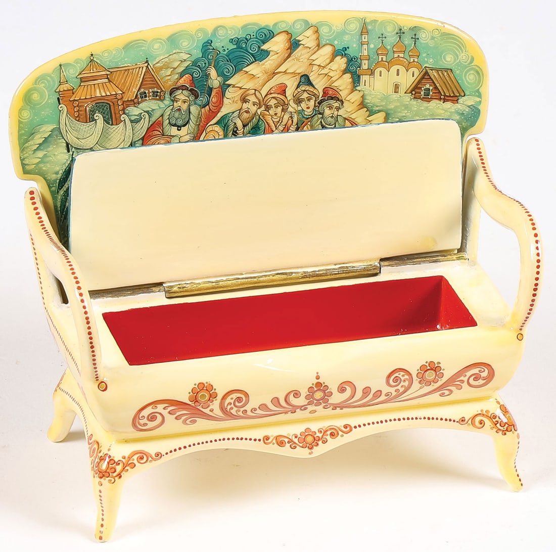 14 HAND PAINTED RUSSIAN LACQUER BOXES - 3
