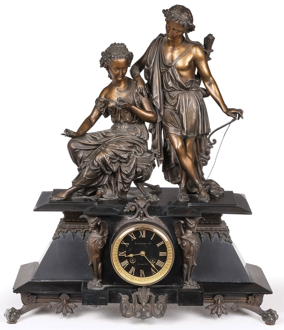 IMPRESSIVE FIGURAL MANTLE CLOCK (1 of 3)