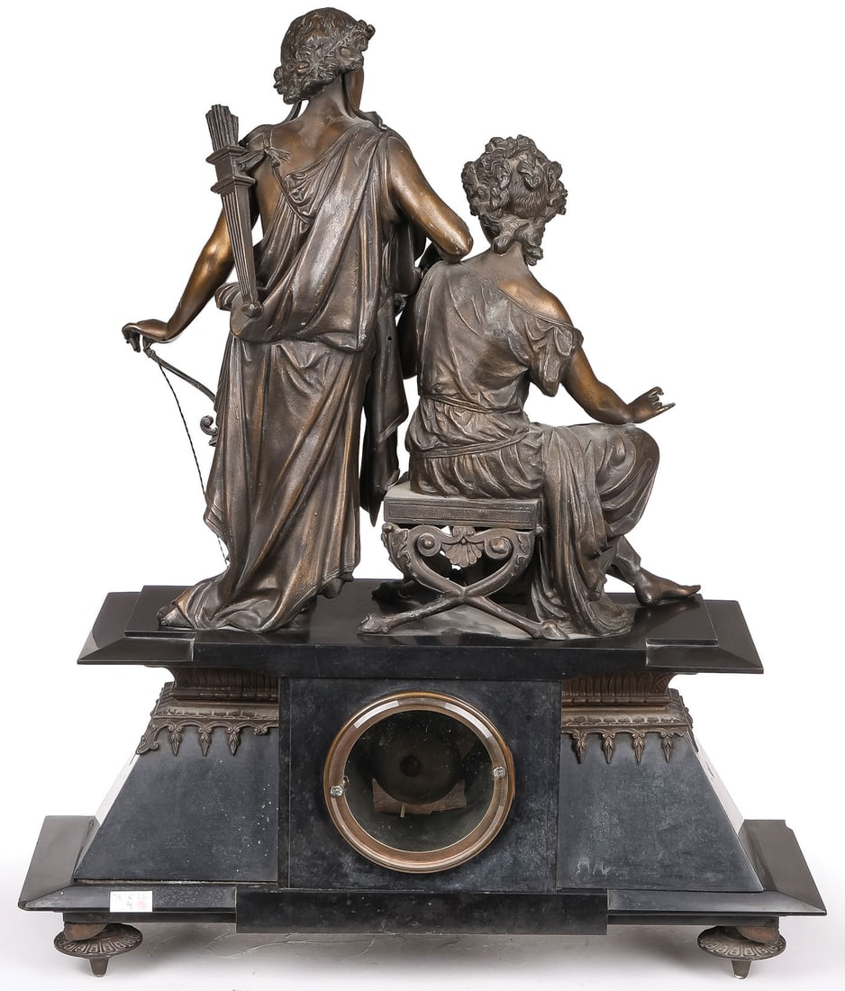 IMPRESSIVE FIGURAL MANTLE CLOCK - 2