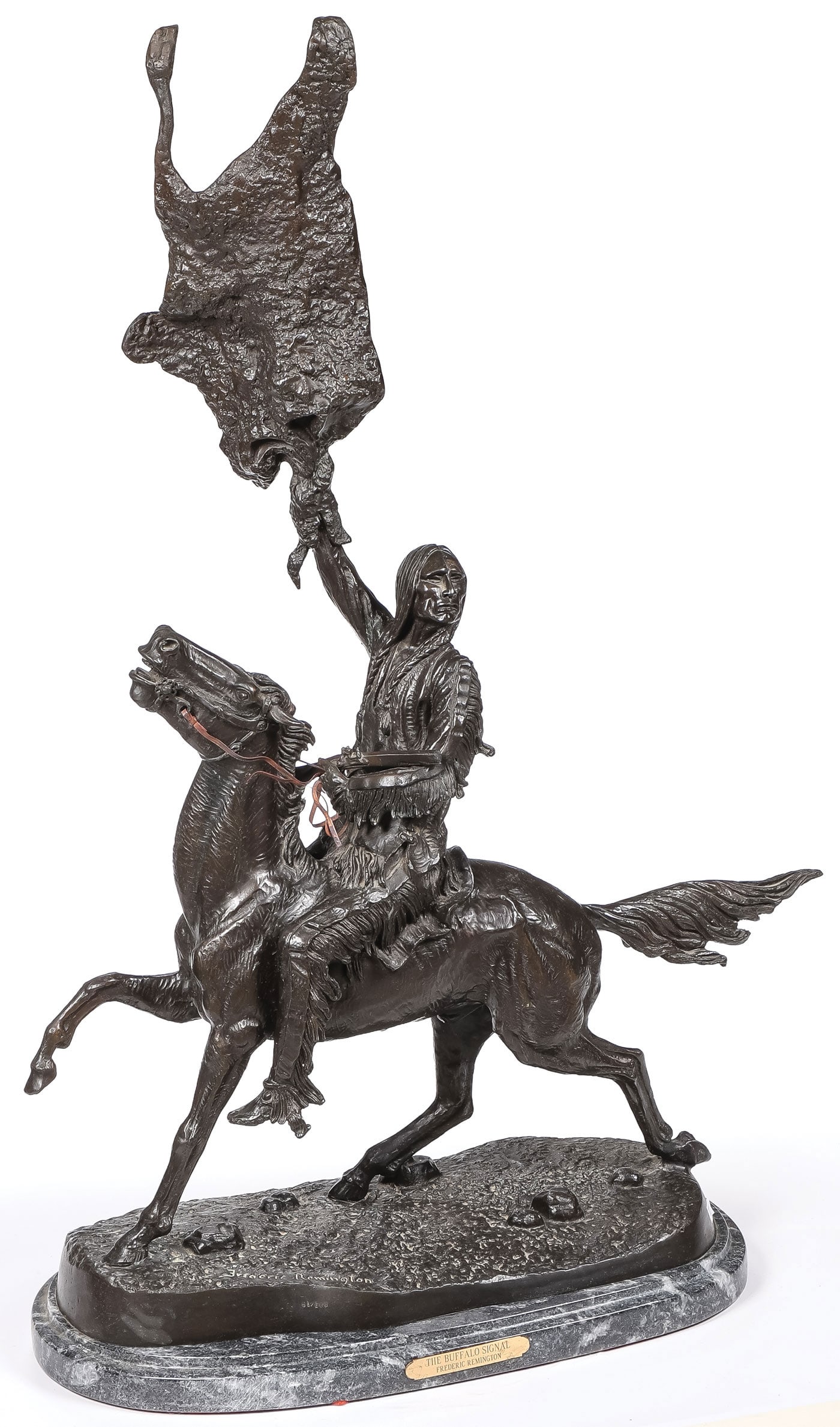 GREAT LARGE BRONZE AFTER REMINGTON (1 of 3)