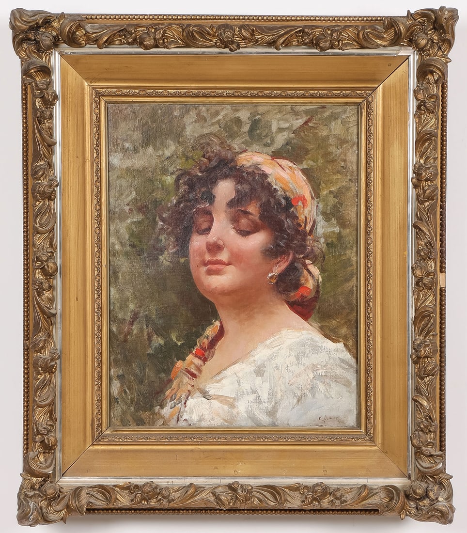 SIGNED NEAPOLITAN PAINTING, 19TH C (1 of 4)