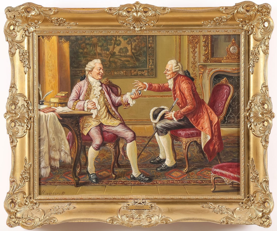 SIGNED INTERIOR SCENE PAINTING (1 of 4)
