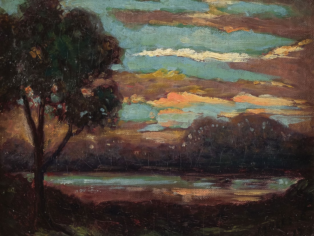 SIGNED LANDSCAPE DATED 1917 - 2