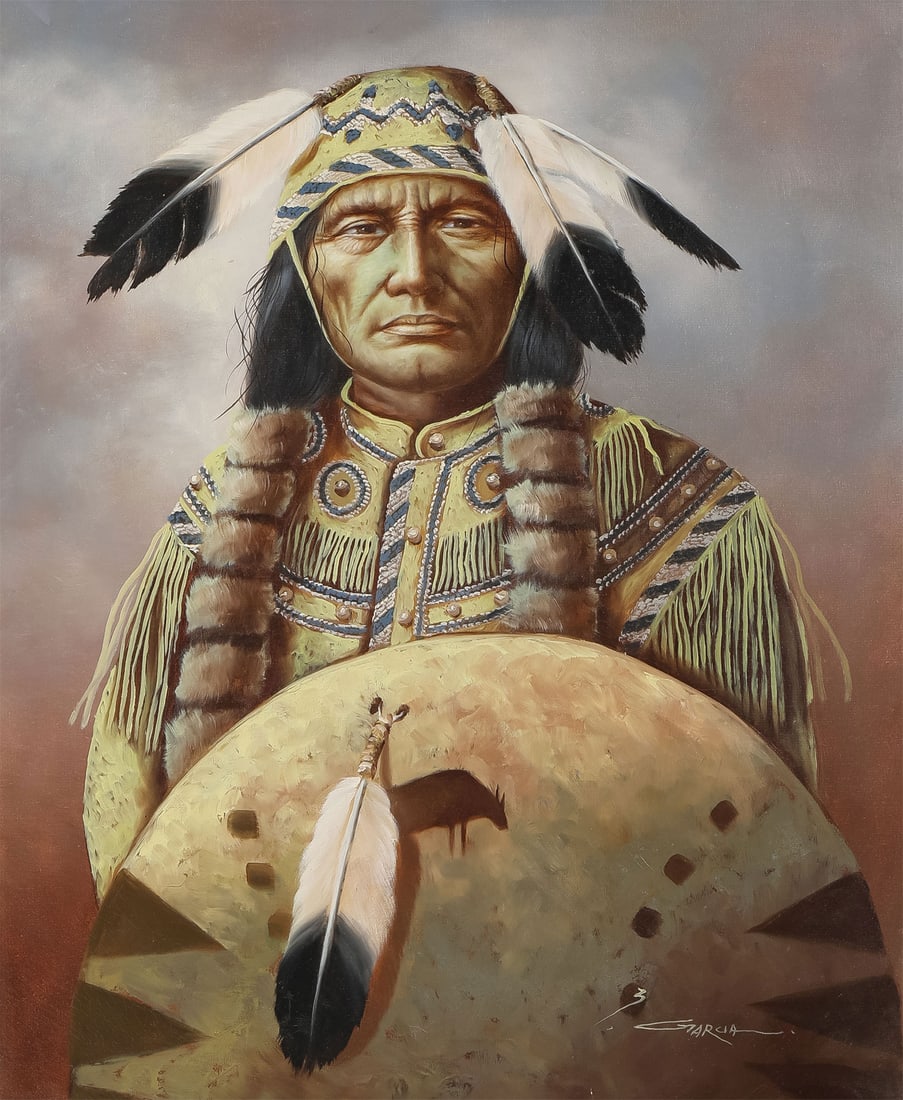 PR OF SIGNED NATIVE AMERICAN PORTRAITS (1 of 8)