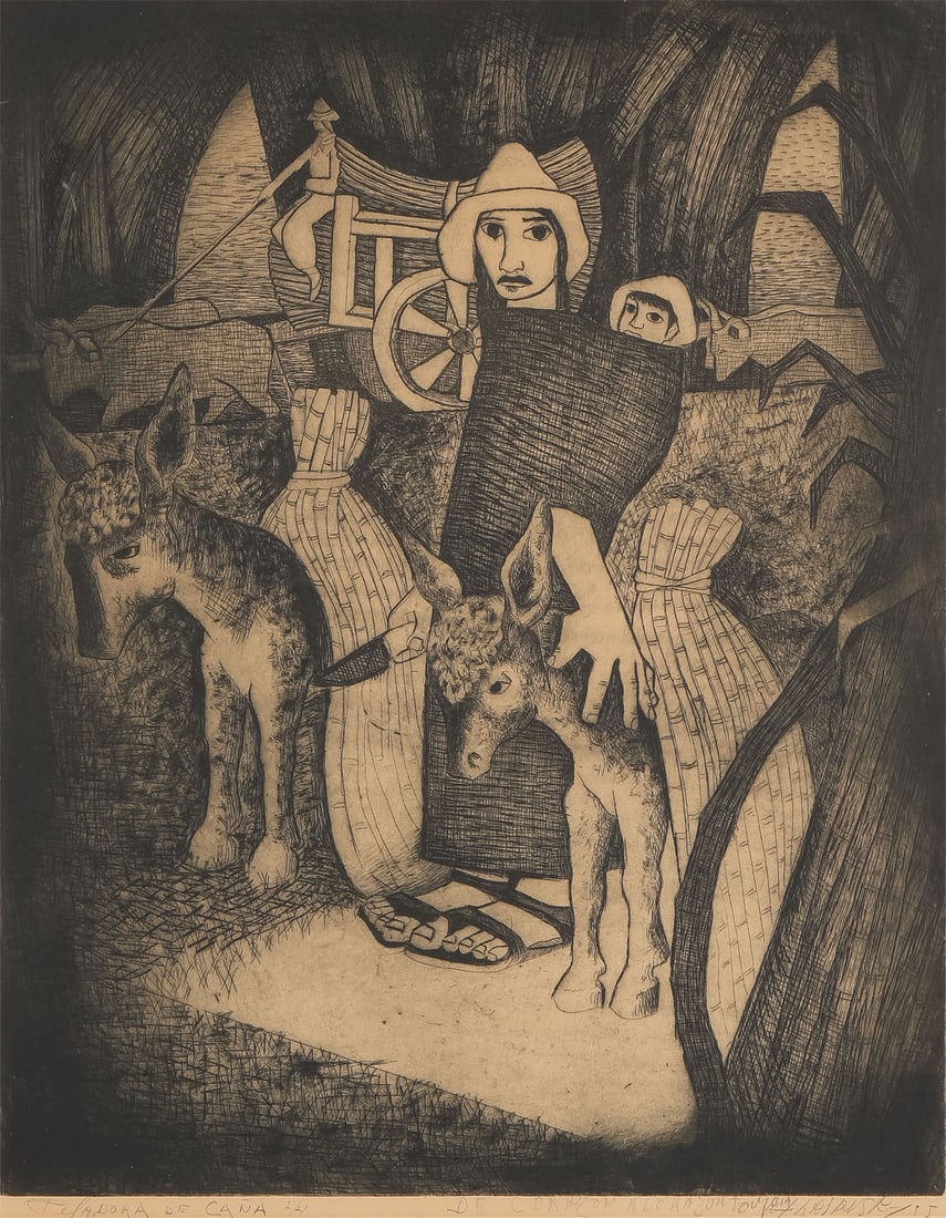 SCARCE EARLY LASANSKY ETCHING, C. 1935 (1 of 3)