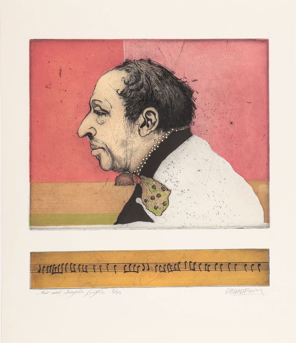INTERESTING DIEGO LASANSKY SIGNED ETCHING - 2